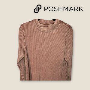 Wonderly Top Waffle‎ Texture LS Open Back Size XL